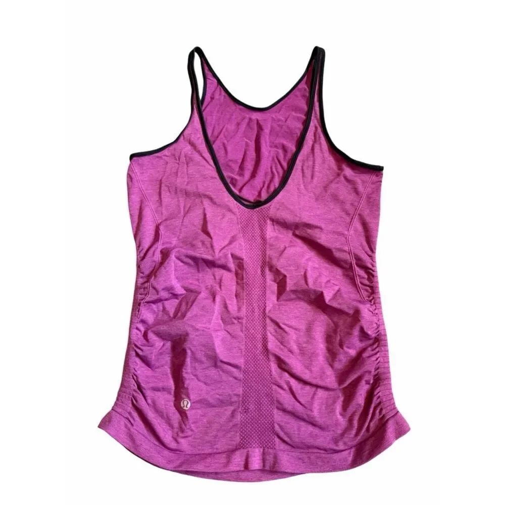 Lululemon See Info In The Flow Tank Heathered Regal Plum